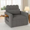 ProximaX Canapé-lit individuel noir - Tissu chenille, Voir les images du produit 2