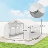 Outsunny 4,45 x 3m Tunnelgewächshaus Treibhaus 6 Fenster Produktbild-Vorschau 3