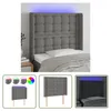 The Living Store LED Kopfteil Dunkelgrau 103x16x118/128 cm Produktbild-Vorschau 7