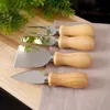 Edelstahl-Käsezubehör-Set mit Holzgriff - 4-teilig Produktbild-Vorschau 7