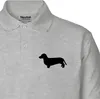 Huuraa Damen Polo Shirt Dackel Silhouette L Sport Grey Bio Produktbild-Vorschau 2