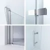 Falttür Dusche 65x197 cm Duschabtrennung Glas Pendeltür Produktbild-Vorschau 4