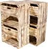 Two stacks of wooden crates, one stack of two and another stack of three, are shown against a white background. Produktbild-Vorschau