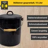 Karl Krüger M10G Mülleimer mit Deckel gesprenkelt, Produktbild-Vorschau 2