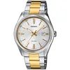 A studio shot of a silver and gold Casio watch against a white background. Produktbild-Vorschau