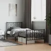 vidaXL Struttura letto con testiera e pediera in metallo Anteprima dell’immagine prodotto 2
