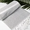 Ręcznik hammam w pasy 100% naturalna bawełna YEYE Antracyt Podgląd zdjęcia produktu 4