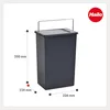 Hailo Inneneimer 1045639 dunkelgrau 10 L 226 x 154 x 340 mm Produktbild-Vorschau 3