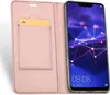 A pink flip case for a Huawei Mate 20 Lite phone, with a yellow card inserted into a pocket. Produktbild-Vorschau
