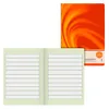 A product shot of an open notebook and a closed notebook with a colorful cover. Produktbild-Vorschau