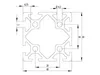 Länge 1540mm - Aluminiumprofil 40x40L I-Typ Nut 5 (leicht), Produktbild-Vorschau 2
