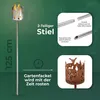Gartenfackel für draußen Motiv Eule - Rost - Set: Produktbild-Vorschau 3