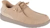 A single taupe Skechers slip-on shoe is shown from a side angle against a white background. Náhled obrázku produktu