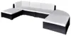 vidaXL 6-tlg. Garten-Lounge-Set mit Auflagen Poly Rattan Produktbild-Vorschau 4