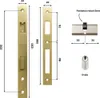 Serrure encastrable pour porte d'entrée avec cylindre en Voir les images du produit 3