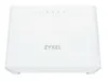 A white Zyxel router is shown from a front-facing angle on a white background. Podgląd zdjęcia produktu