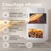 Cheminée électrique Kaminio Henri 48x75 cm 2000 watts blanc Voir les images du produit 4