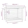 Kaminholzregal Weiß 108x73x79 cm Massivholz Kiefer Produktbild-Vorschau 8