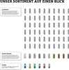 A collage of spray paint cans and descriptive text. Produktbild-Vorschau
