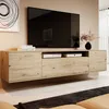 TV-Schrank 200 cm hängend, Fernsehtisch, Lowboard, Eiche Produktbild-Vorschau 1