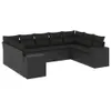 The Living Store 9-tlg. Garten-Sofagarnitur mit Kissen Produktbild-Vorschau 3
