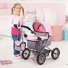 Bayer Trendy šedo-růžový kočárek pro panenky 13008AA Náhled obrázku produktu 13