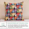 Selfitex 2er Set Bunte Couchkissen, Sofakissen mit Füllung Produktbild-Vorschau 2