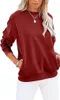 ASKSA Damen Pullover Rundhals Langarm Sweatshirt Casual Produktbild-Vorschau 1