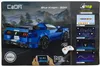 The image shows the packaging of a blue toy sports car, the CaDA Blue Knight 500, with various control interface diagrams on the right side. Produktbild-Vorschau