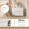 COSTWAY, set di 2 comodini da parete con 2 cassetti, Anteprima dell’immagine prodotto 4