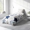 4 teilig Winter Bettwäsche 135x200 cm Sterne blau weiß Produktbild-Vorschau 3