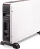 A white and black electric heater with black feet, shown from a diagonal angle against a white background. Náhľad obrázku produktu