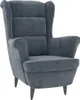 kreslo vidaXL Dark Grey Velvet Náhľad obrázku produktu 1
