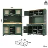 Flieks LED Hochschrank mit Lichtsystem, PE Rattan Schrank Produktbild-Vorschau 4