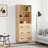 vidaXL Highboard Sonoma Eiche 69,5x34x180 cm Holzwerkstoff Produktbild-Vorschau 2