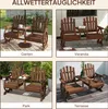 Outsunny 2-Sitzer Gartenbank Holz, wetterfest Sitzbank mit Produktbild-Vorschau 8
