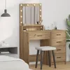 vidaXL Artisan dubový toaletní stolek 50 x 41 x 135 cm Náhled obrázku produktu 2