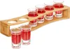 Relaxdays Schnapsbrett, mit 6 Gläsern, 4 cl, Schnapslatte Produktbild-Vorschau 1