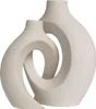 Intirilife Vase in Weiß Matt aus Keramik -2er Set- Vase mit Produktbild-Vorschau 1