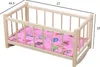 Holzbett für Puppen, Schaukelfunktion, Kuschelige Wiege, Produktbild-Vorschau 8