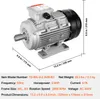 A product shot of an electric motor with dimensions and specifications overlaid. Produktbild-Vorschau