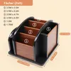 Drehbarer Schreibtisch Organizer aus Holz,6 Fach Produktbild-Vorschau 7