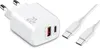 Rychlonabíječka se dvěma porty USB-C + USB-A, dvouportová Náhled obrázku produktu 1