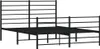 A black metal bed frame with a headboard and footboard, shown from a slightly elevated side angle against a white background. Náhľad obrázku produktu