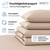 Bettwäsche 155x220 Beige Damast Streifen – Renforcé Produktbild-Vorschau 3