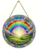 GKA Sonnenfänger Wiese mit Regenbogen 20 cm Buntglas Produktbild-Vorschau 3
