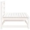 A white wooden garden sofa without armrests, shown from the side against a white background. Náhľad obrázku produktu