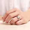Unique Edelstahlring teilpoliert 7mm Breite mit Zirkonia Produktbild-Vorschau 2