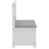 Side view of a white and gray children's bench with storage. Produktbild-Vorschau