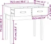 vidaXL Konzolový stolek bílý 76,5x40x75 cm Masivní Náhled obrázku produktu 7